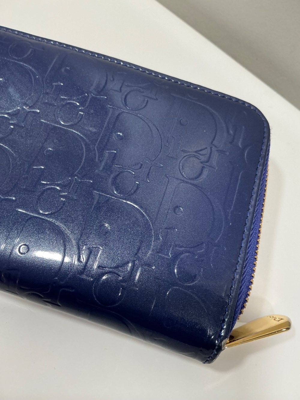 RARE Authentic Dior purple patent zippy wallet Full set - Picture 8 of 8